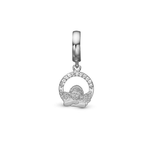 Christina Dreaming Angel charm i sølv til læderarmbånd