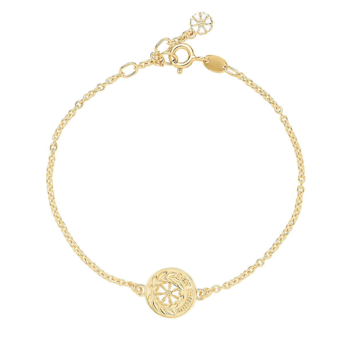 Lund Copenhagen Armbånd marguerit 24kt. forgyldt sølv**