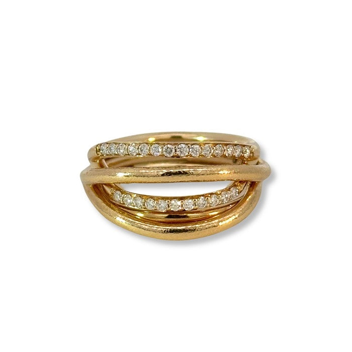 Aagaard ring i 14 kt. guld med brillantslibte diamanter på 0,25 ct. i kvaliteten Wesselton/SI