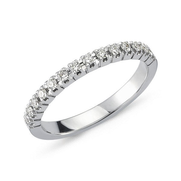 Nuran Perá ring i 14 karat hvidguld med 14 indfattede diamanter på i alt 0,21 carat