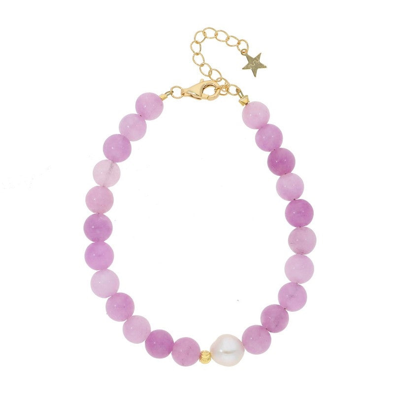 Nuni Florence armbånd i forgyldt sølv A3152 lavender