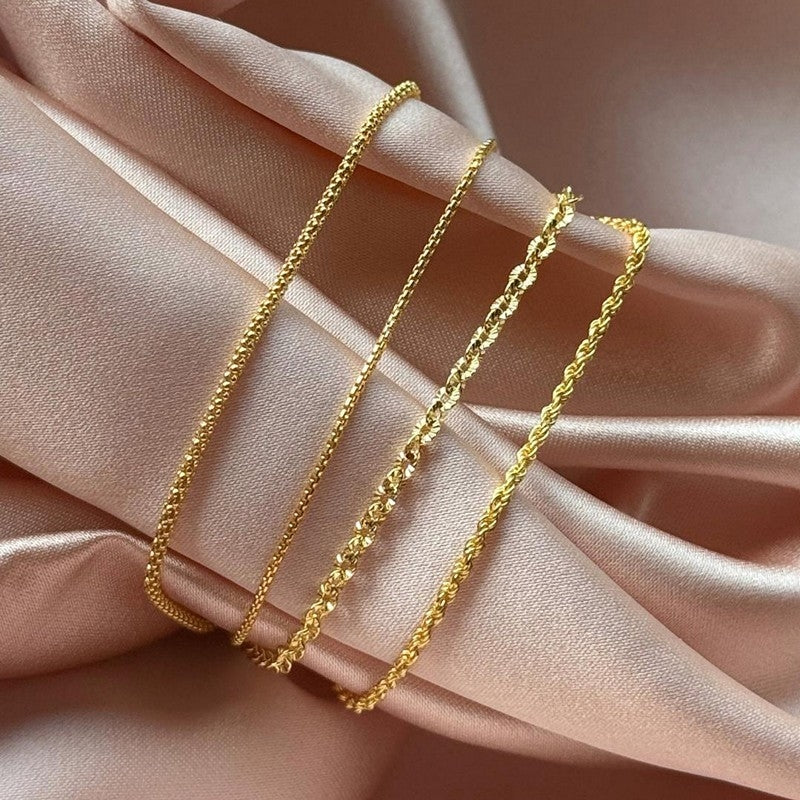 Aqua Dulce Fancy Bracelet i forgyldt sølv – detalje af kæde