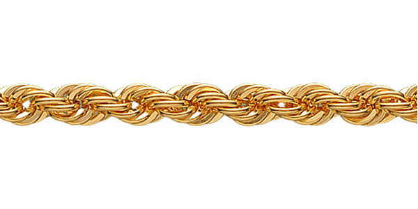 BNH Cordel armbånd i 14 karat guld – nærbillede af det snoede kædemønster