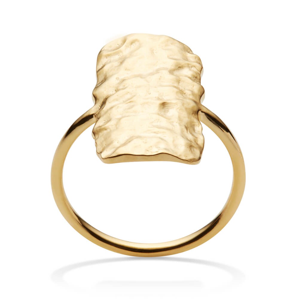 Maanesten - Cuesta ring, forgyldt sølv - 4302a