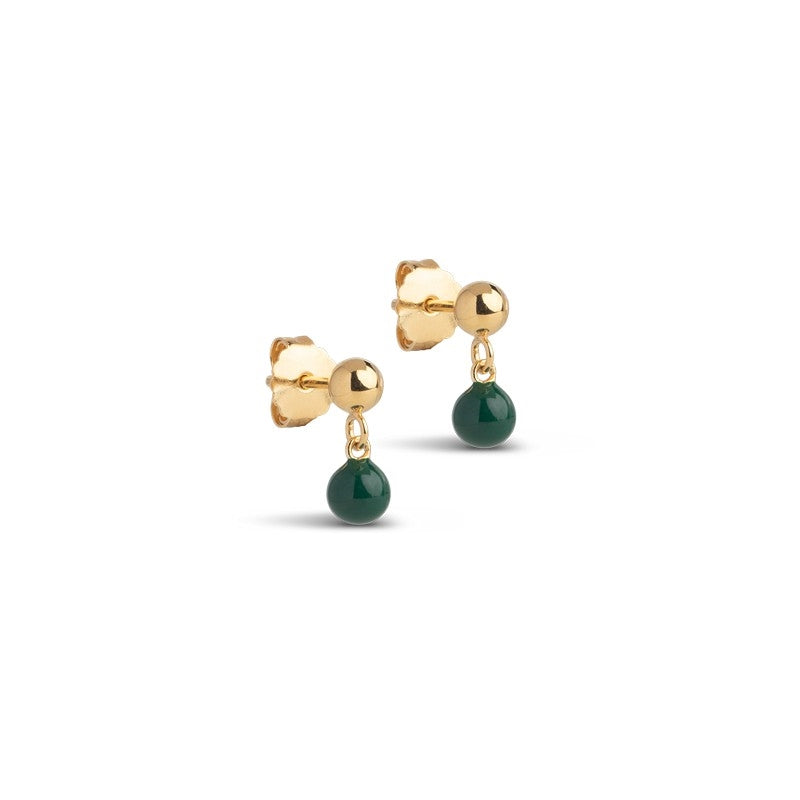 Enamel Mina ørering i forgyldt sølv E439G