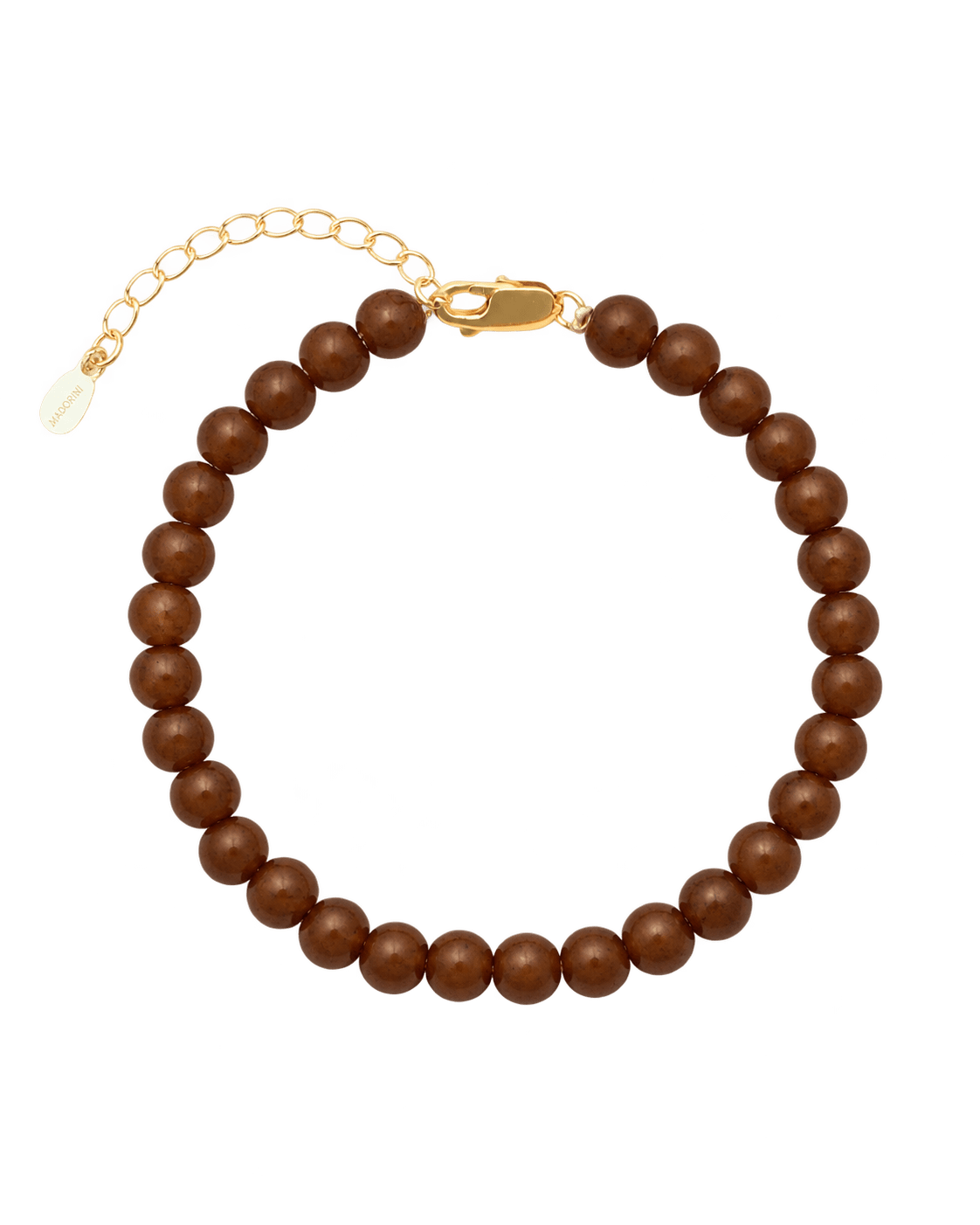 Candy Coral Hazel armbånd med mørkebrune krystalperler fra House of Vincent