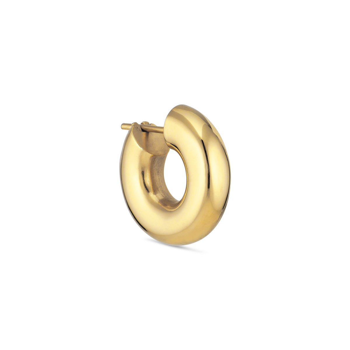 Jane Kønig Shiny Small Chunky Hoops i forgyldt sølv