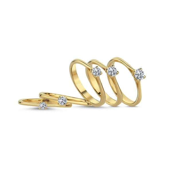 Diamantring i 14 kt. guld med brillant L1961