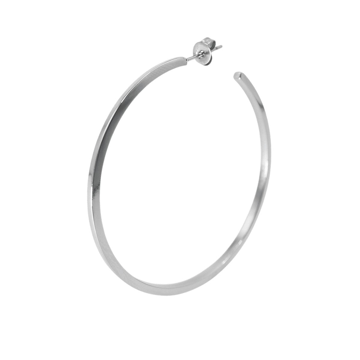 Jane Kønig Olympia Hoop 27 øreringe i rustfrit stål med semi-blank finish