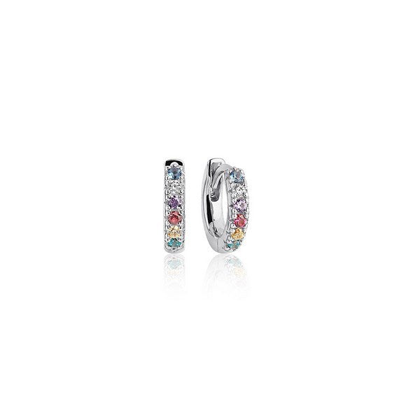 Sif Jakobs Jewellery Ellera Piccolo creoler i sølv med pastelfarvet zirkonia