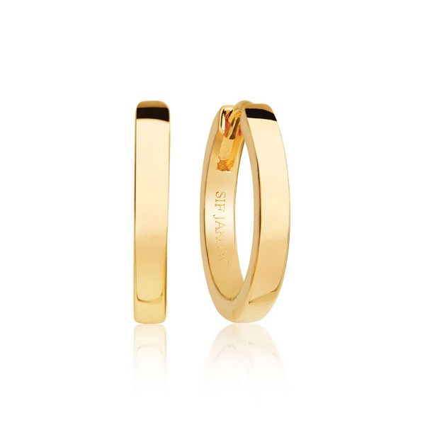 Sif Jakobs Jewellery Ellera Pianura creoler i 18kt. forgyldt sølv, Ø14 mm