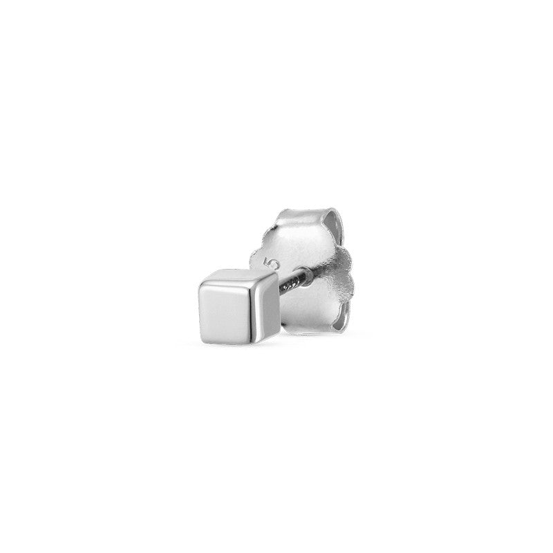 Jane Kønig Magic Stud ørestik i blank sølv – minimalistisk og stilren, 3 mm