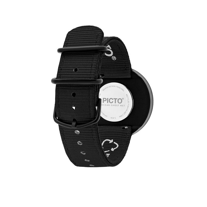 Picto - Manta Ray Black urskive og rem 3