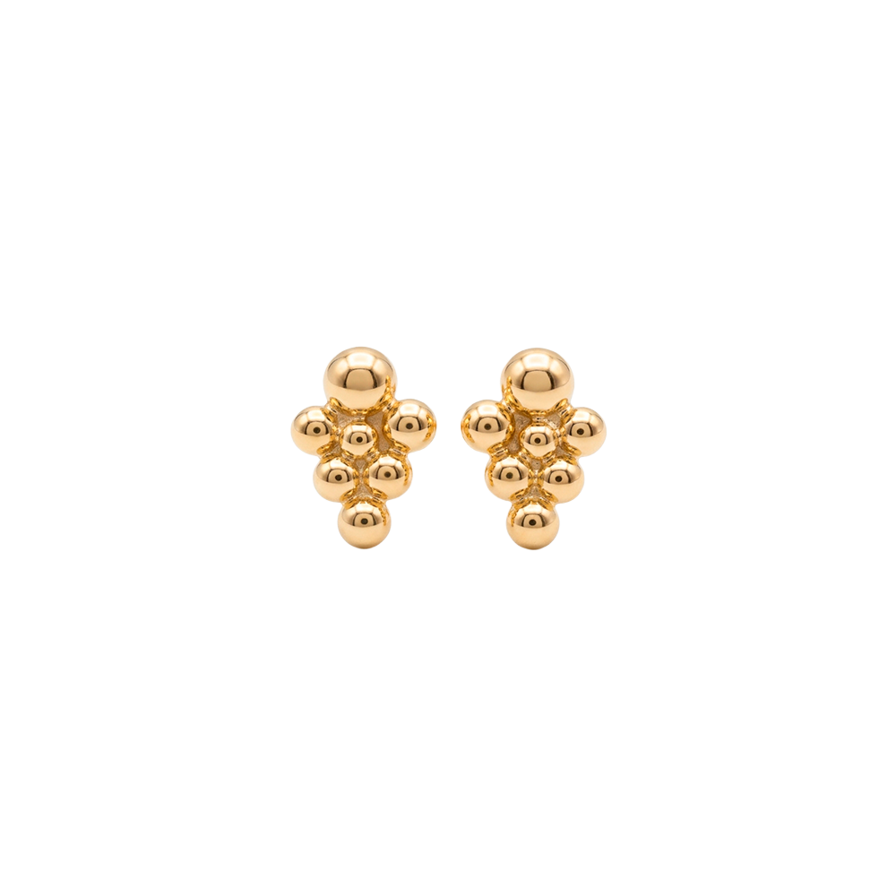 Christina Bubbles øreringe i forgyldt sølv 11x8 mm