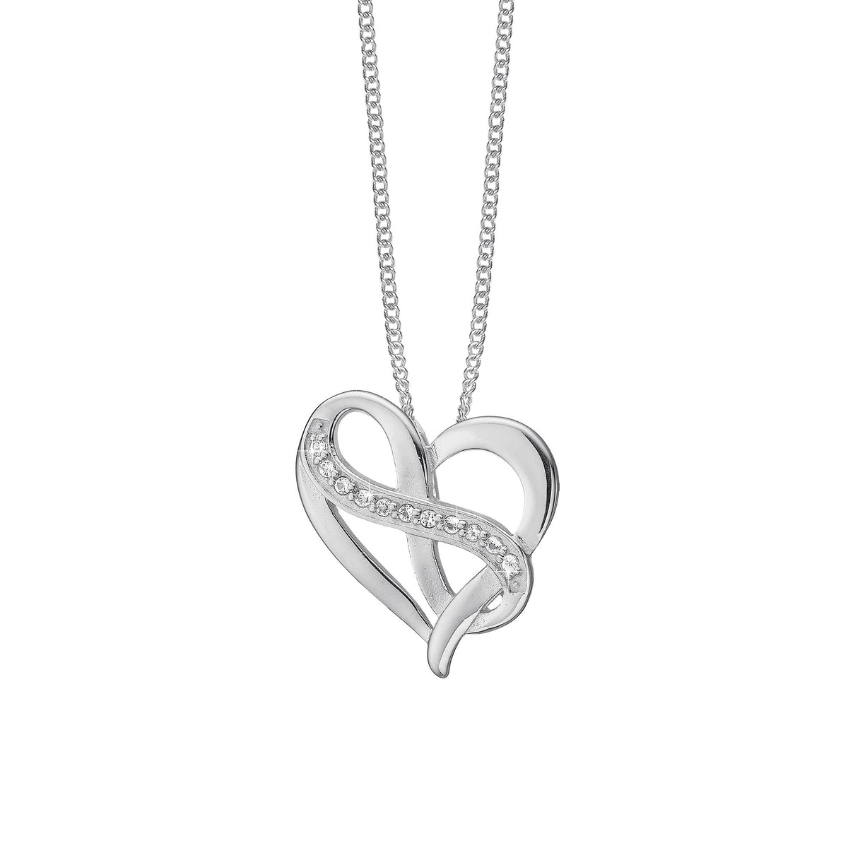 Christina Heart with Eternity vedhæng i sølv med topas