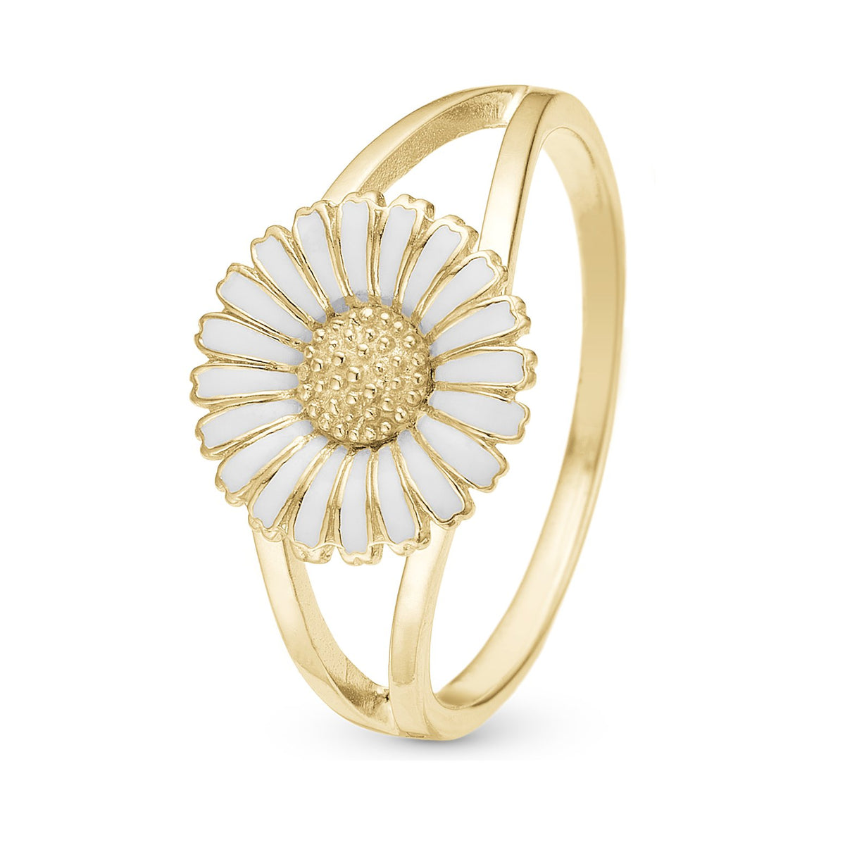 Christina Marguerit ring i forgyldt sølv 11 mm