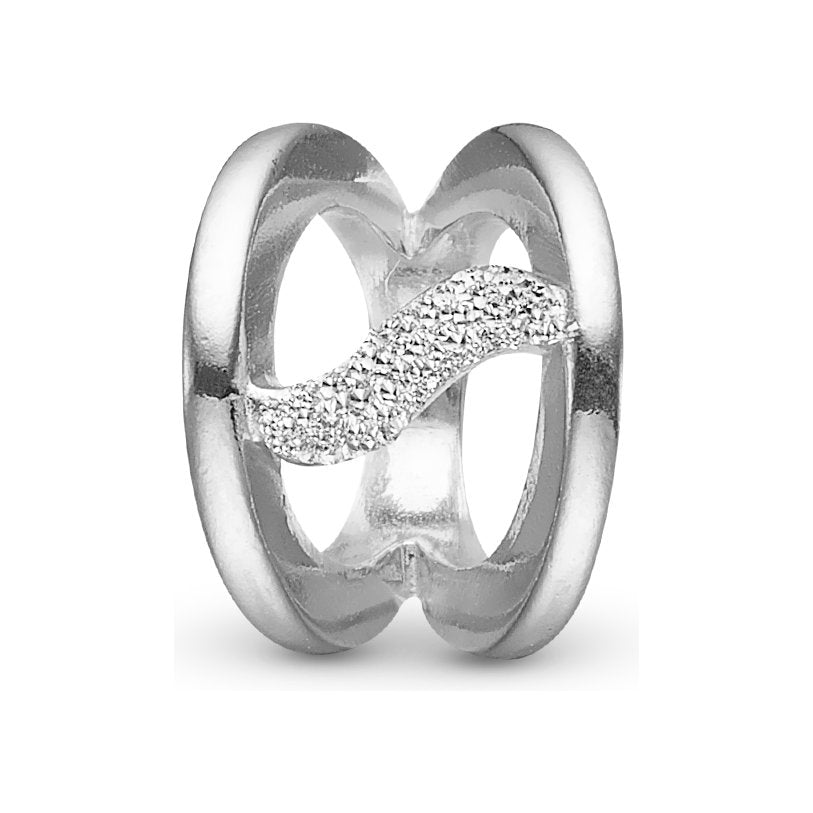 Christina Simplicity charm i sølv til læderarmbånd