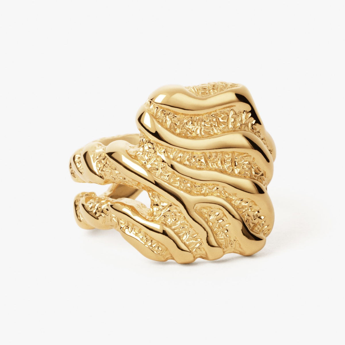 Large Zebra Ring i forgyldt sølv, Camille Brinch