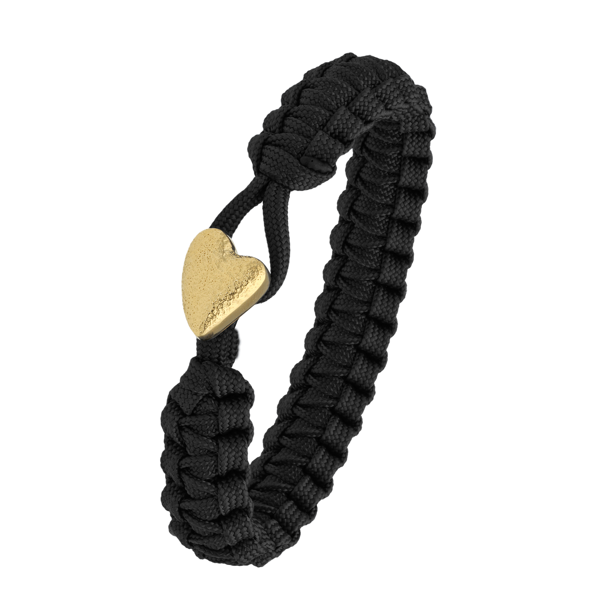 From Soldier To Soldier sort armbånd Heart Soldier lås guldfarvet