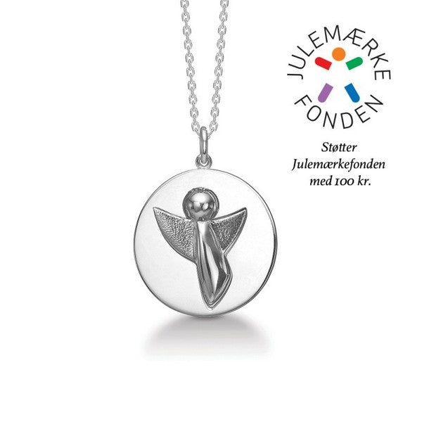 Mads Z Me & My Angel 2-i-1 halskæde i sølv med udtagelig engel-amulet