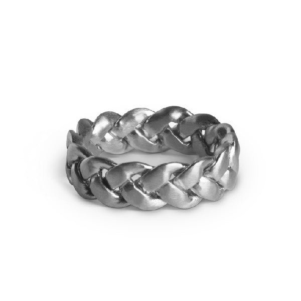 Jane Kønig Braided Big ring i sølv – håndfletteret ring med markant og tidløst design