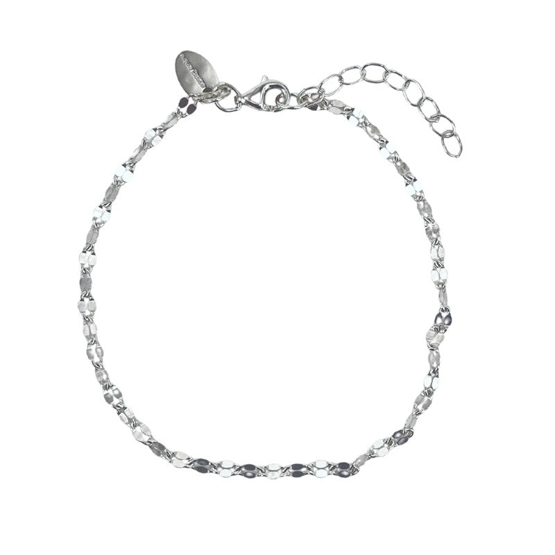 Aqua Dulce Marisol armbånd i 925 sterlingsølv med facetterede led der fanger lyset