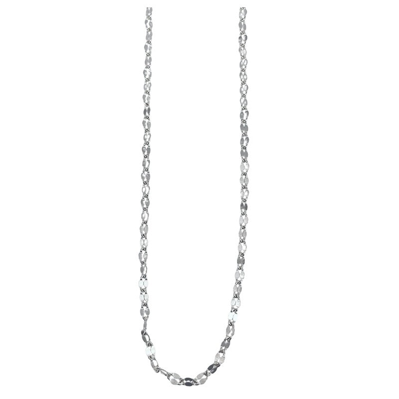 Aqua Dulce Marisol Necklace i 925 sterlingsølv med facetterede led der reflekterer lyset