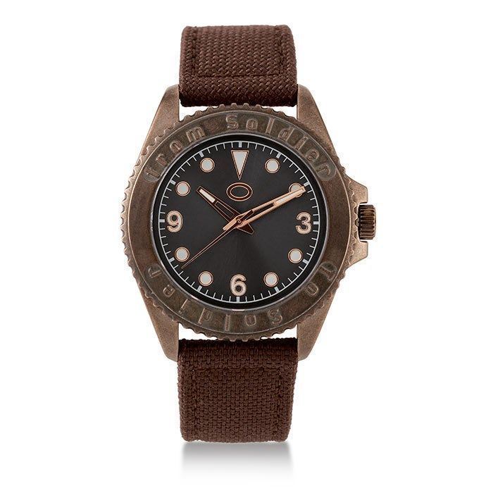 Aagaard From Soldier To Soldier armbåndsur i rustfrit stål med safirglas og brun rem, Ø 39 mm