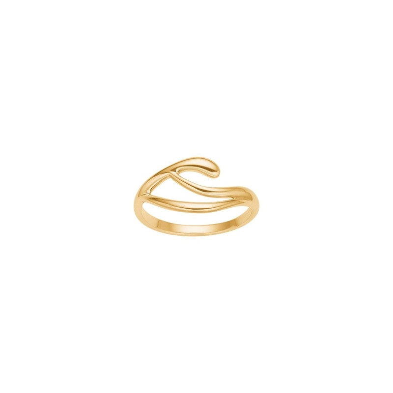 Nordahl Andersen AURA52 ring i 18 karat forgyldt 925 sterling sølv med bølgende, organisk design