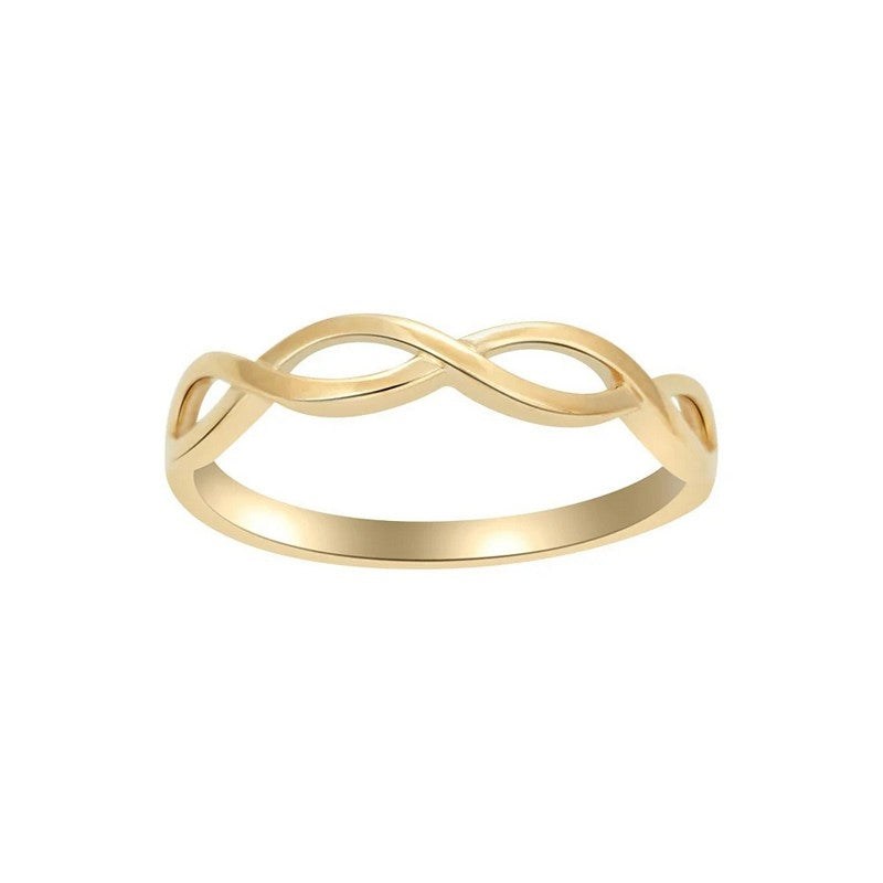 Siersbøl ring i 8 karat guld med snoet design — let og elegant med et markant twist