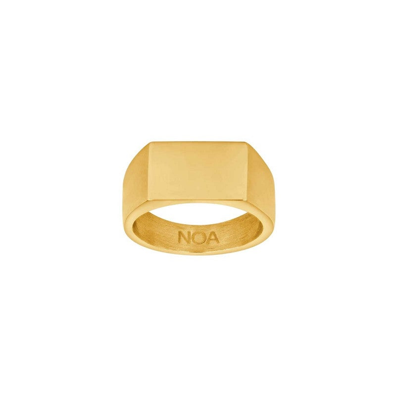 Nordahl Andersen Son of Noa signetring til mænd i blank IP Gold rustfrit stål