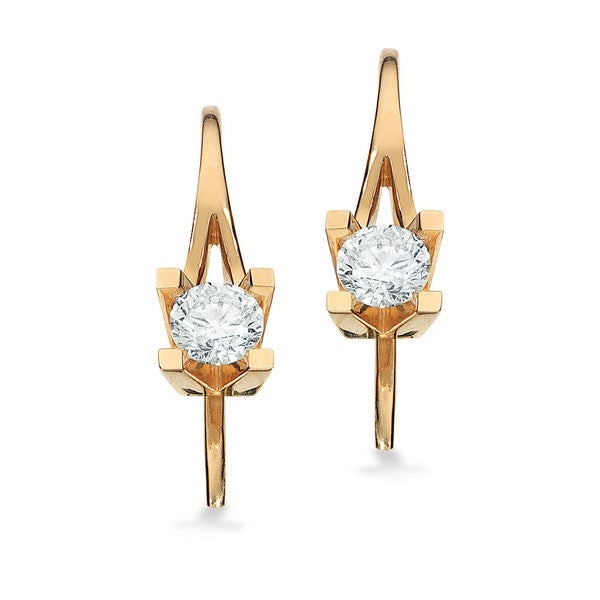 Kleopatra diamant øreringe i 14 karat guld – nærbillede af detalje