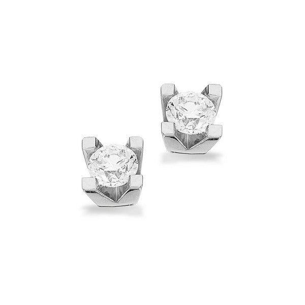 Scrouples Kleopatra hvidgulds ørestikker med brillantslebne diamanter – set fra oven