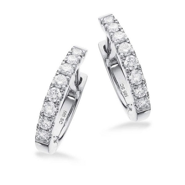 Scrouples Dazzling creoler i 14 karat hvidguld med 0,50 ct brillantslebne diamanter