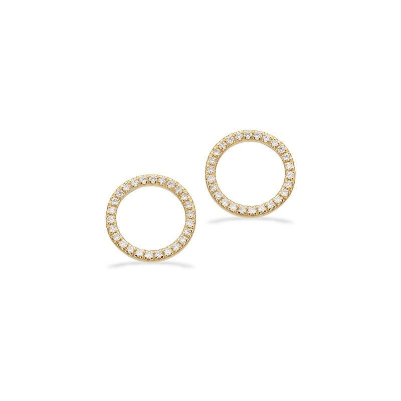 Scrouples Dazzling øreringe i 14 karat guld med 0,18 carat diamanter i kvalitet H-W/SI