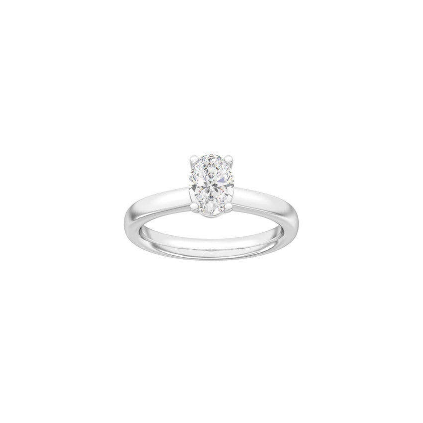 Siersbøl Luxury Classic Oval ring i 14 karat hvidguld med 1,0 ct oval lab-grown diamant
