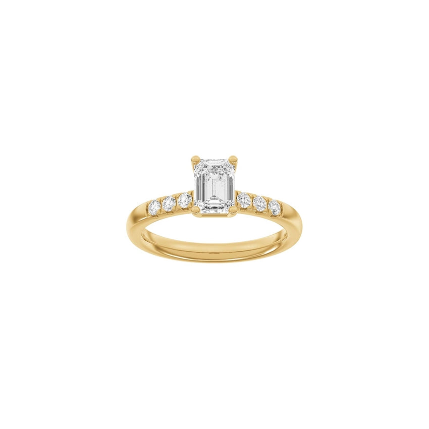 Siersbøl Luxury firkantet ring i 14 karat rødguld med 1,2 ct lab-grown diamant i TW/VS2-kvalitet