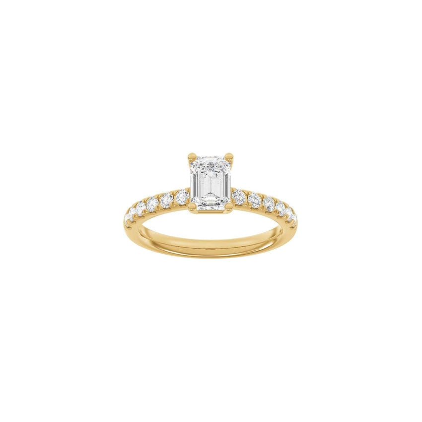 Siersbøl Luxury firkantet ring i 14 kt rødguld med 1,4 ct lab-grown diamant