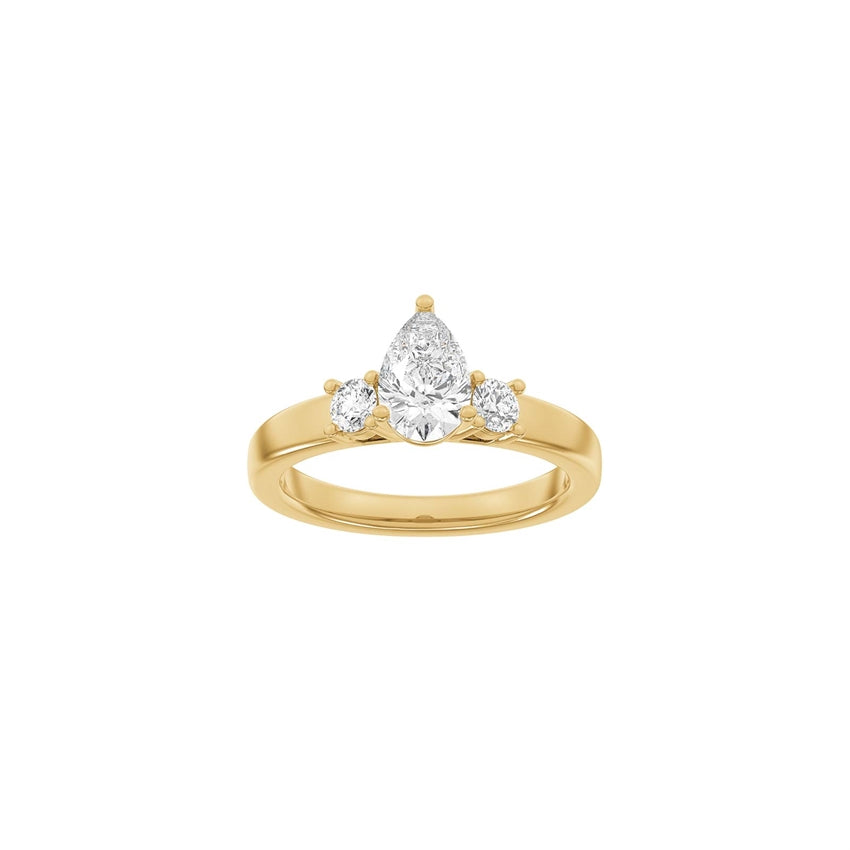 Siersbøl Luxury dråbering i 14 karat rødguld med 3 lab-grown diamanter på i alt 1,33 ct