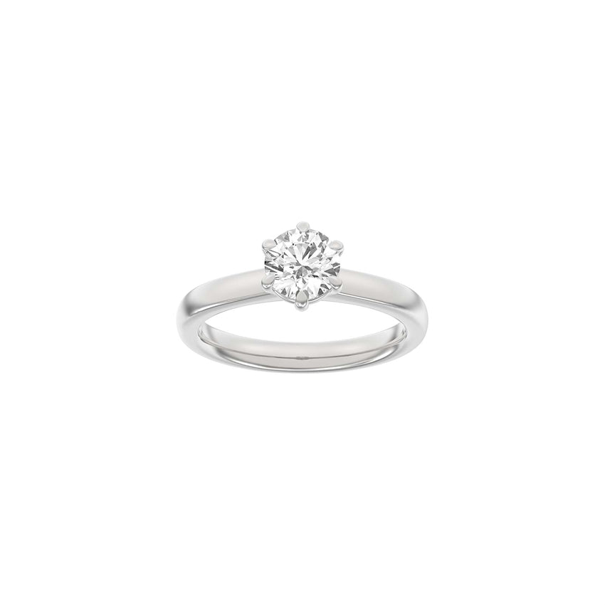 Siersbøl ring i 14 kt. hvidguld med 1,0ct lab-grown diamant i solitær-design