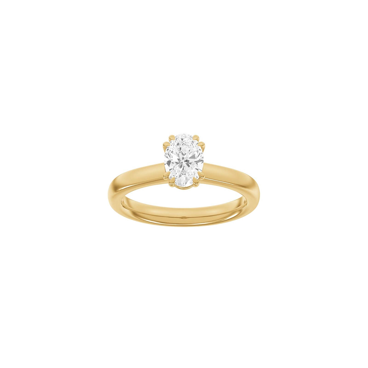 Siersbøl LUXURY oval ring i 14 kt. rødguld med lab-grown diamant på 1,0 carat