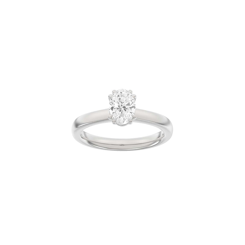 Siersbøl Luxury oval ring i 14 kt hvidguld med 1,0 ct lab-grown diamant