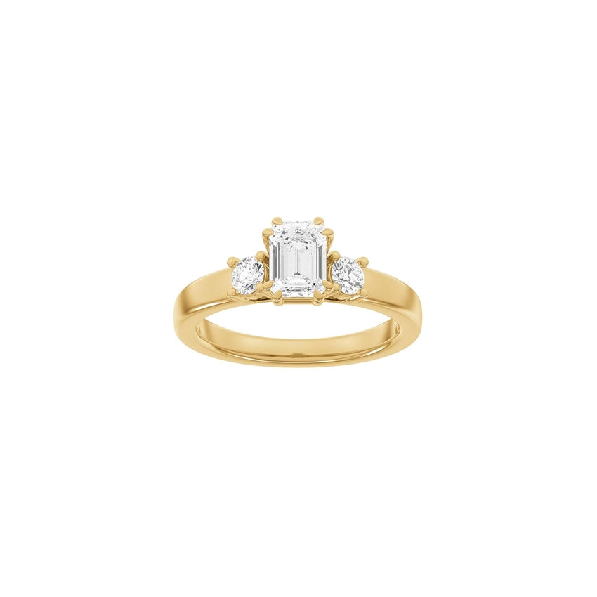 Siersbøl Luxury firkantet ring i 14 karat rødguld med lab-grown diamant på 1,33 ct