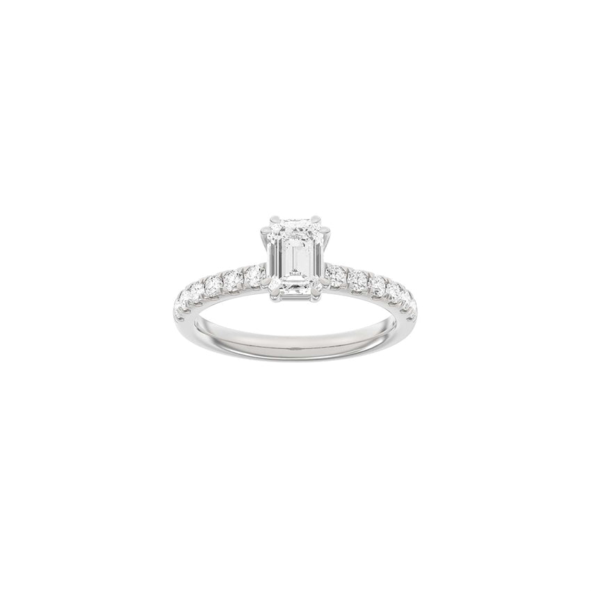 Siersbøl Luxury firkantring i 14 karat hvidguld med 1,4 ct lab-grown diamanter