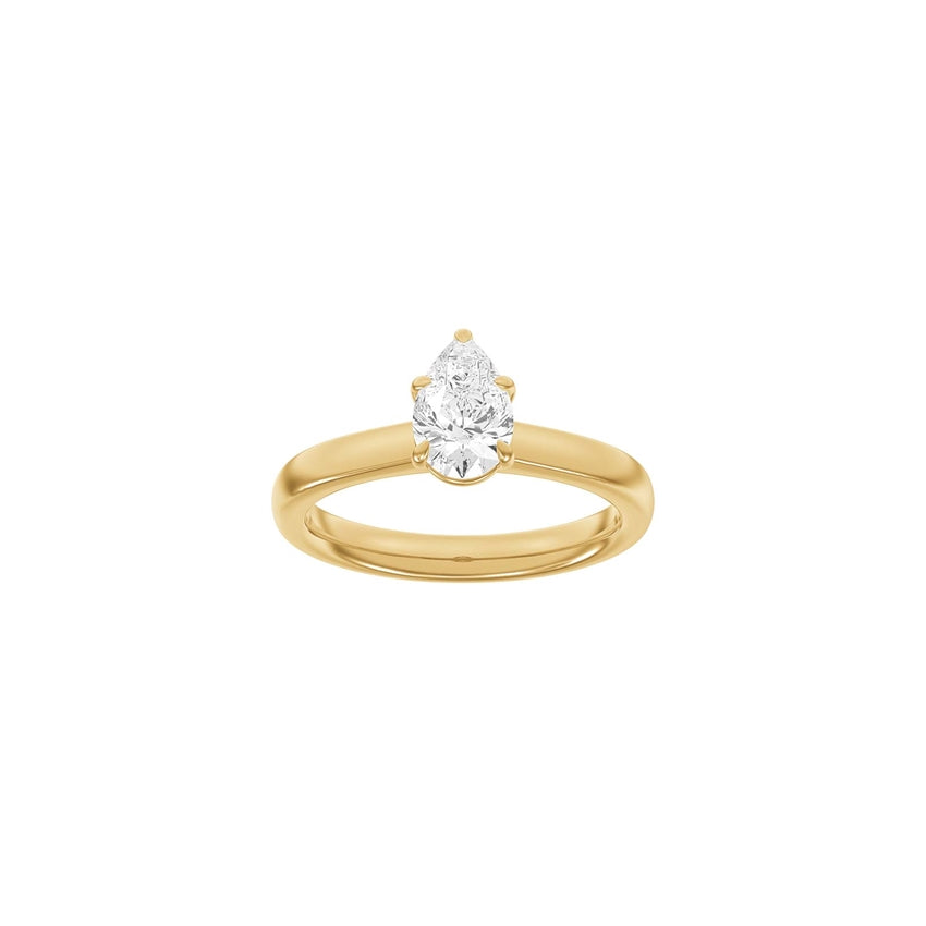 Siersbøl LUXURY dråbering i 14 kt rødguld med 1,0 ct lab-grown diamant i dråbeform