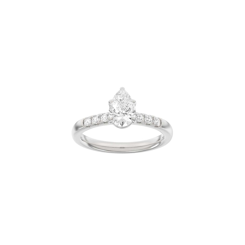 Siersbøl LUXURY dråbering i 14 karat hvidguld med 1,2 ct lab-grown diamanter i TW/VS2