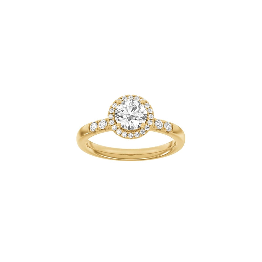 Siersbøl LUXURY Halo ring i 14 kt. rødguld med 1,32 ct. lab-grown diamanter i halo-fatning