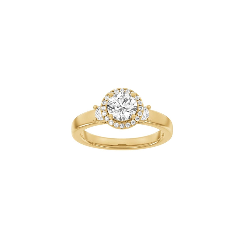 Siersbøl Luxury halo-ring i 14 kt. rødguld med 1,45 ct lab-grown diamant