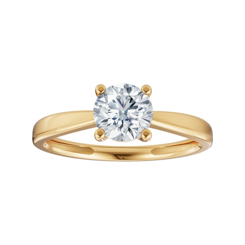 Siersbøl Luxury ring i 14 karat guld med lab-grown diamant, mod hvid baggrund