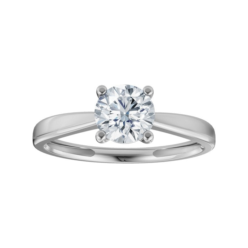 Siersbøl Luxury ring i 14 kt hvidguld med lab-grown diamant, nærbillede af fatning